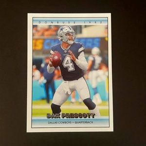 Dak Prescott: Dallas Cowboys, Quarterback 2022 Panini Donruss 1992 Football NO.5
